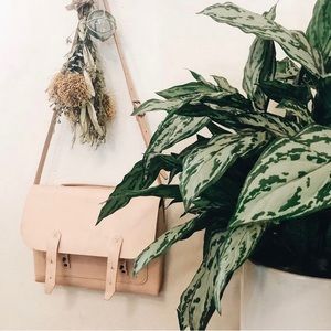 Bradley Mountain. Pure Natural Leather Messenger Bag.